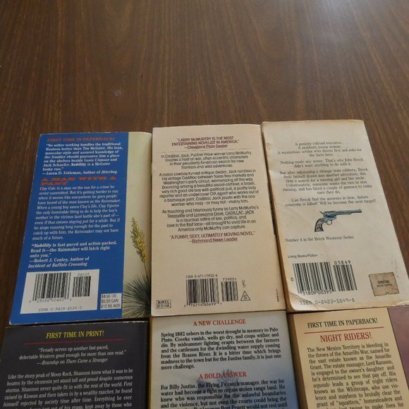 Lot Of 9 Vintage Western Paperback Books Various Authors - Picture 6 of 8